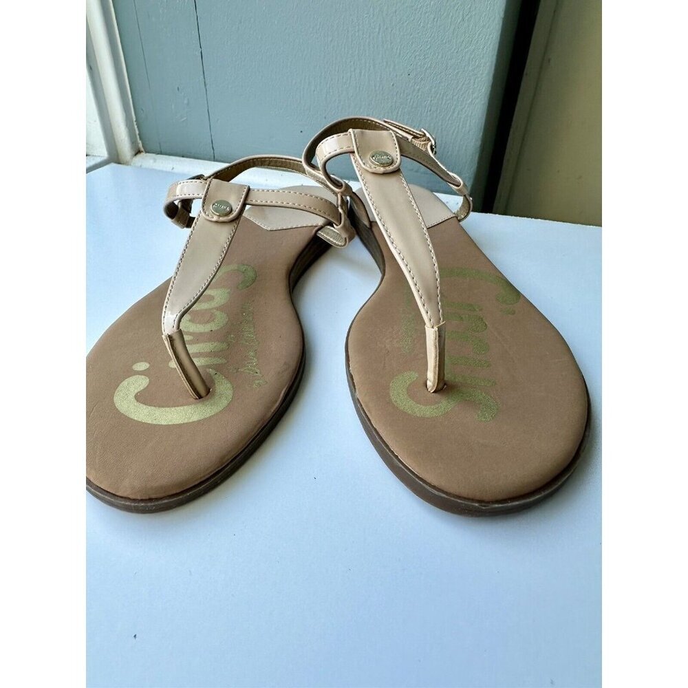 Sam Edelman Circus CAYDEN Nude Patent Thong Flats Sandals Women Size 9 M - Picture 3 of 6
